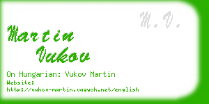 martin vukov business card